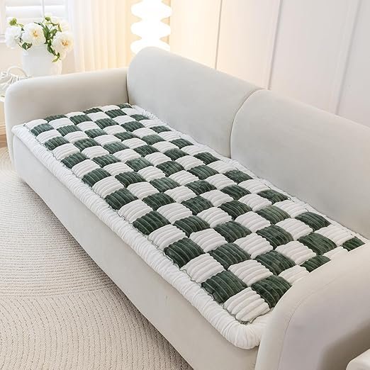 HOMEREFROM Pet Couch Cover for Sofa, Dog Cover for Couch, Washable Pet Couch Covers for Large Dogs, Anti-Slip Dog Bed Mat for Couch (Green, 27x59 inch)